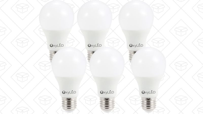 OxyLED Warm White LED Bulbs 6-Pack, $12 with code OXYA19OO